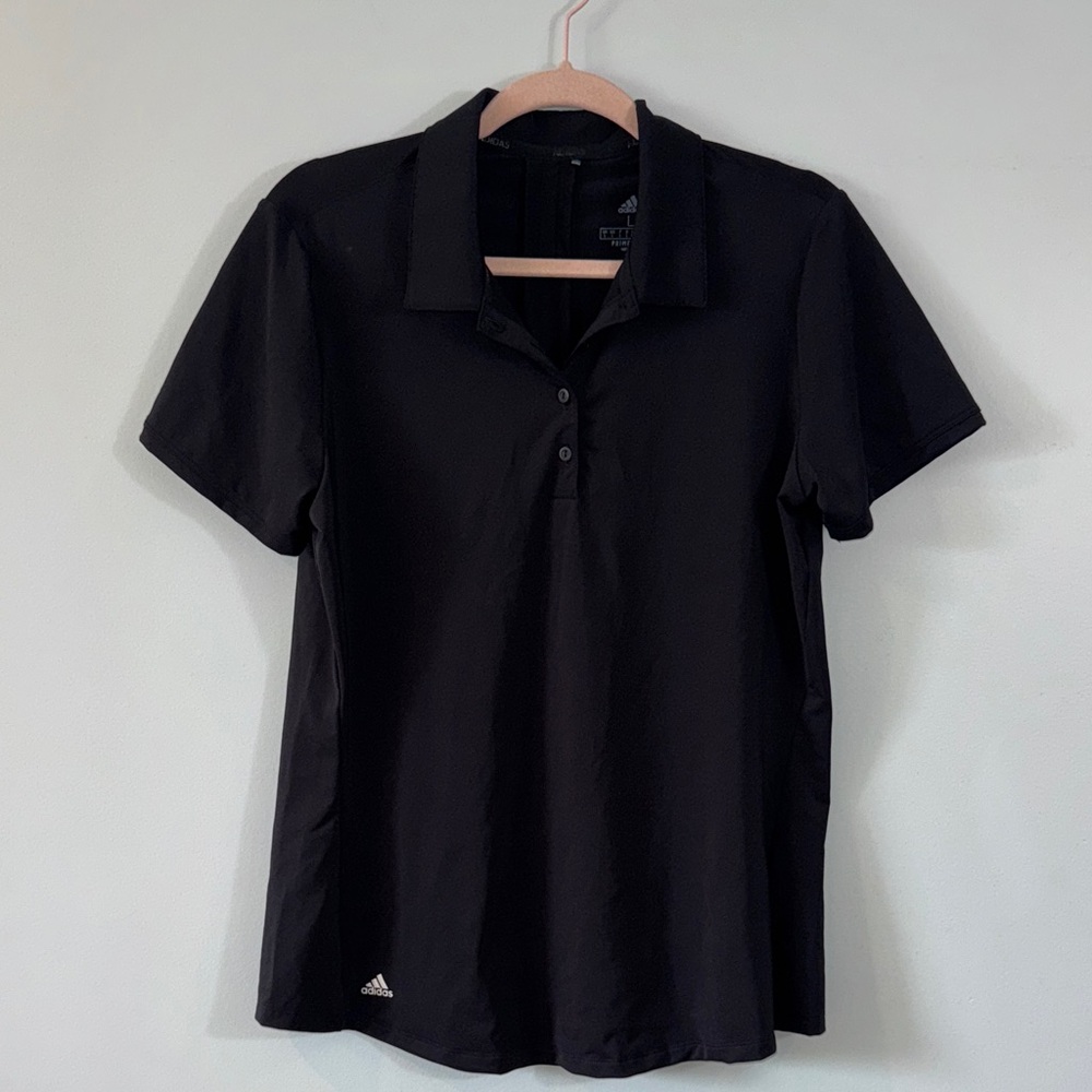 Adidas Black Short Sleeve Polo